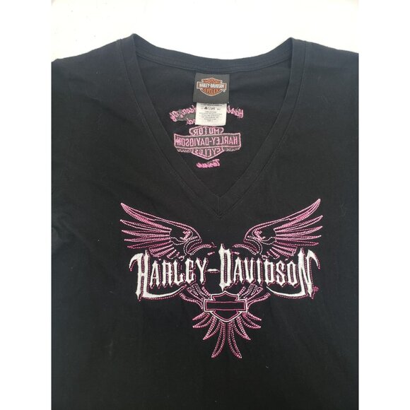 Lot Of 2 Motorcycle Harley Davidson Black T Shirt Short Sleeve Size Small - Picture 6 of 10